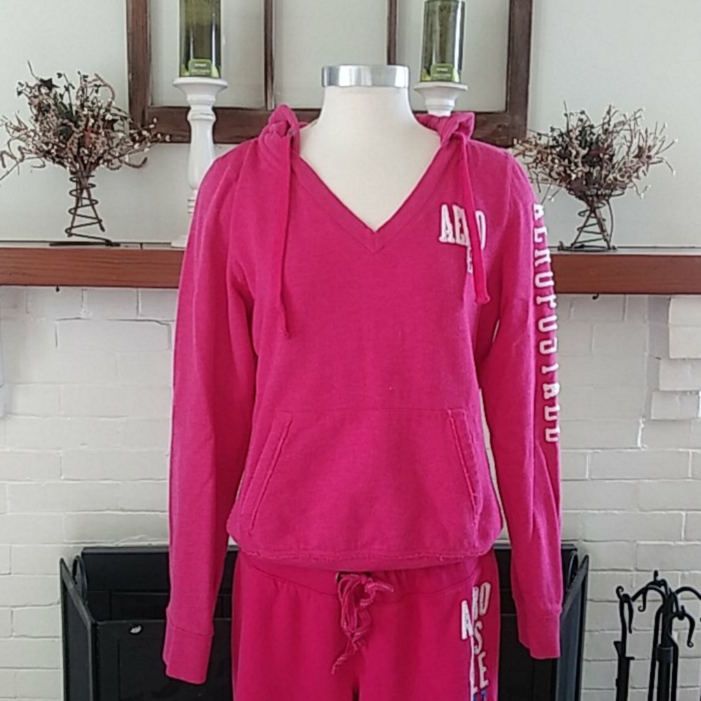 Aeropostale Pink Hooded Sweatshirt ****PANTS NOT INCLUDED****